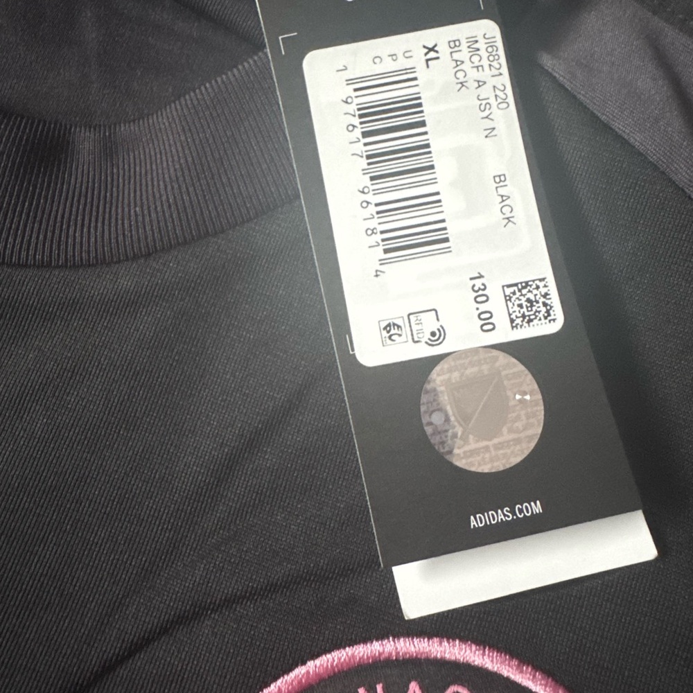 Adidas Black T-Shirt with Pink Emblem